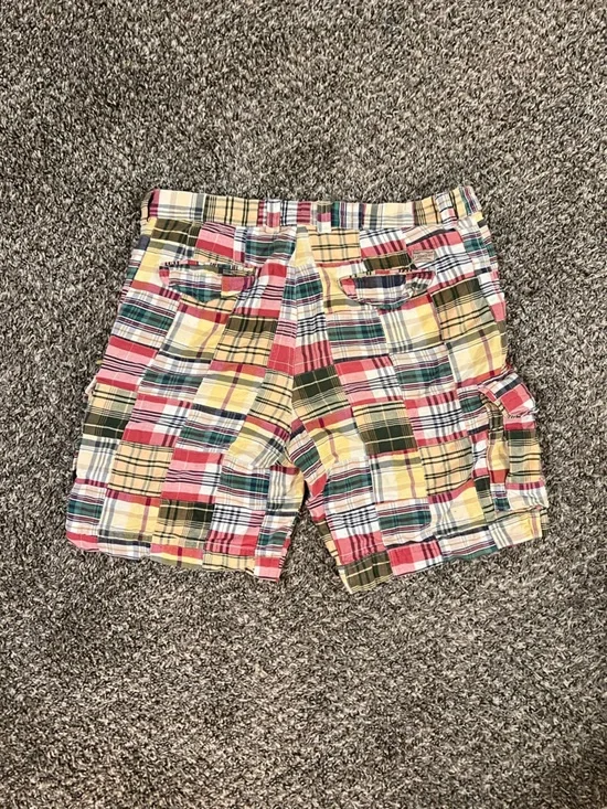 Daniel Cremieux Multicolor Madras Patchwork Cargo Shorts Beach Vacation Travel - Picture 6 of 6